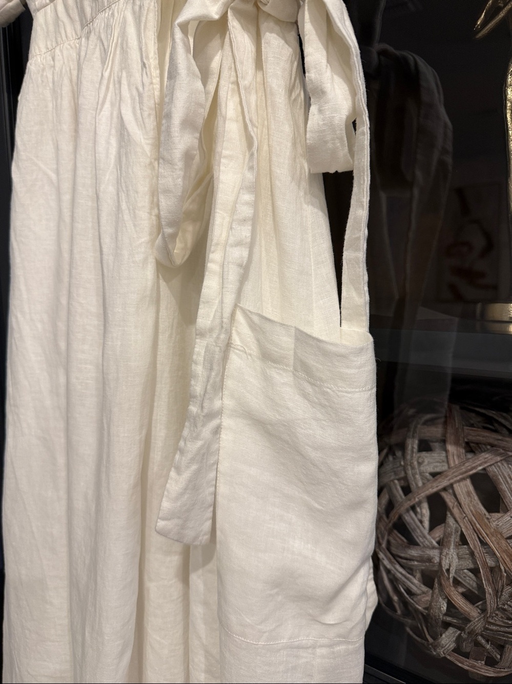 Urban Outfitters Cream Wrap Lined Maxi Dress with Tie Waist - Picture 4 of 11